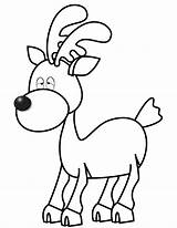 Reindeer Coloring Pages Cartoon Cute Baby Cliparts Deer Clipart Colouring Christmas Rocks Kids Drawings Printable Clip Maths Library Drawing Simple sketch template