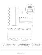 trace  party hats worksheet twisty noodle