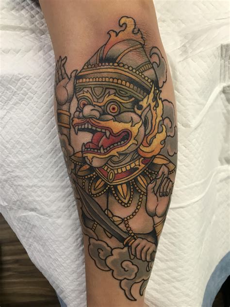 2nd Part Of My Thai Lao Themed Sleeve Hanuman Done By James Cumberland