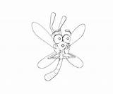 Sparx Dragonfly Cute Coloring Pages sketch template