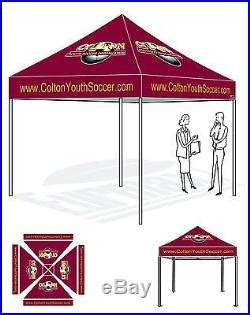 outdoor ez pop  canopy gazebo tent  custom graphic logo printed top cover patio awnings