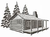 Cabin Log Coloring Lake House Pages Houses Resorts Minnesota Rentals sketch template
