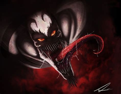 anti venom  fushark  deviantart symbiotes marvel skull artwork