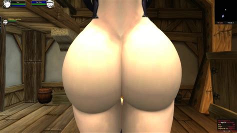 Wow Sexy Pale Night Elf Shakes Her Ass For Your Cum