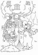 Bears Berenstain Autumn sketch template