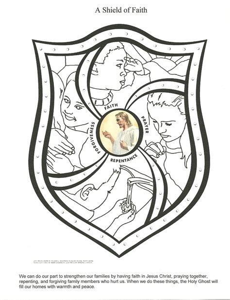 shield  faith coloring page az pages sketch coloring page