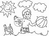 Summer Season Seasons Pages Coloring Drawing Four Kids Kindergarten Printable Color Getcolorings Getdrawings Time Colorings sketch template