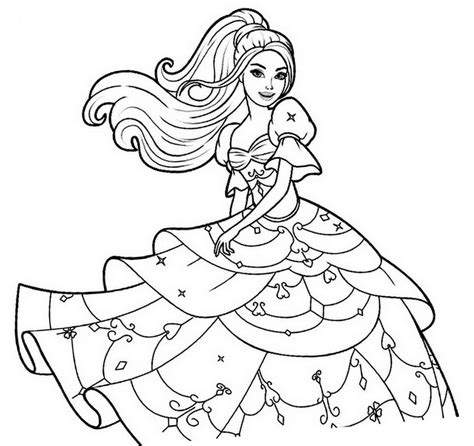beautiful barbie coloring pages  girls coloring pages