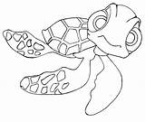 Coloring Nemo Finding Turtle Pages Kids Animation Little sketch template