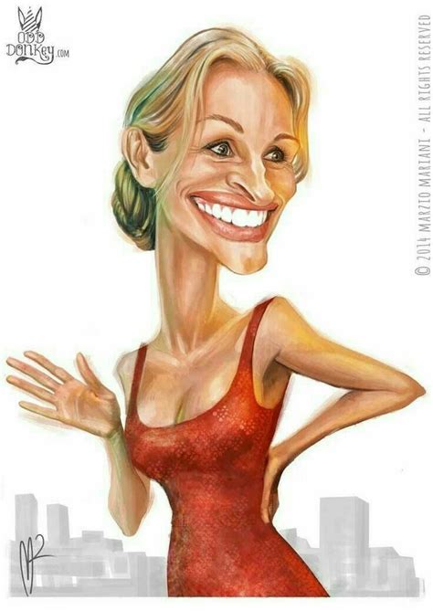 julia roberts in 2020 celebrity caricatures caricature