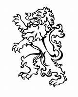 Rampant Tribal Hind Heraldic Depicted Forepaws Erect Heraldry Varies sketch template