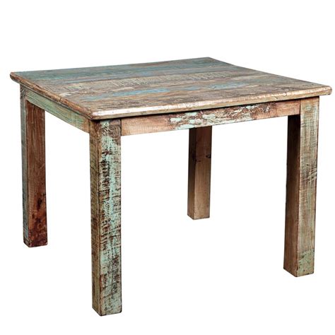 rustic reclaimed wood distressed small kitchen dining table