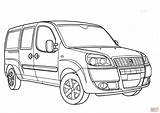 Fiat Coloring Doblo Pages Cars Transportation Drawing Printable sketch template