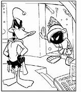 Marvin Martian Duck Dodgers Looney Tunes Daffy Coloringhome sketch template