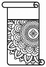 Pennant Mandala sketch template