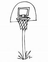 Basketball Coloring Clipart Pages Printable Drawing Drawings Cartoon Line Hoop Nets Clip Kids Cliparts Print Court Colouring Clipartbest Printactivities Library sketch template