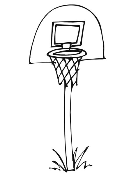 basketball hoop  colouring pages sketch coloring page
