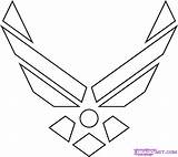 Force Air Symbol Draw Step Tattoo Military Dragoart sketch template