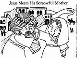Lent Catholic Kids Coloring Pages Mother His Jesus Meets Easter Triduum Sorrowful Wordpress Printable sketch template