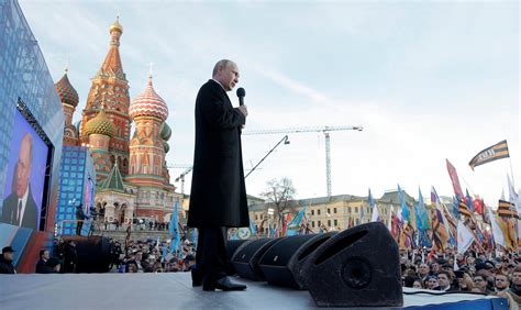 A Year After Seizing Crimea Putin Celebrates As Ukraine Seethes The