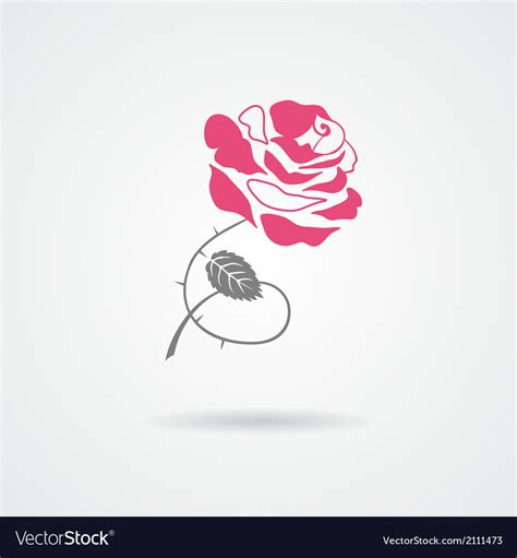 rose symbol isolated  white background vector image