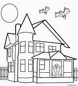 Coloring House Pages Haunted Drawing Spooky Printable Kids Simple Cool2bkids Bats Colouring Pencil Print Houses Getdrawings Color Book Cartoon Halloween sketch template