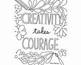 Coloring Growth Mindset Pages Printable Creativity Courage Takes Kids Adults Print sketch template