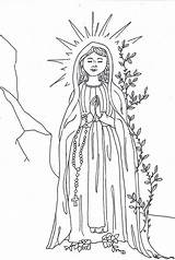 Assumption Coloring Mary Lady Lourdes Pages Virgin Blessed Catholic Rosary Mother Mysteries Printable Glorious Answers Kids Guadalupe Marie Activities Crafts sketch template