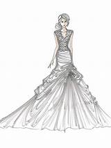 Coloring Pages Fashion Printable Sketches Clothing Dresses Wedding Kids Dress Adults Color Designer Drawing Drawings Gowns Popular Illustration Designers Azcoloring sketch template