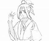 Naruto Haku Coloring Character Pages Surfing Cute Printable Another sketch template