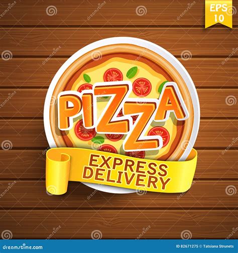pizza design template stock vector illustration  cooking