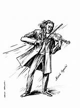 Paganini sketch template