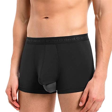 men s dual pouch underwear micro modal trunks separate pouches with fly