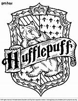Coloring Potter Harry Hogwarts Pages Crest Popular sketch template