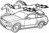 Mustang Coloring Pages Horse Drawing Ford Gt Car Shelby Cobra Printable Cars Outline Mustangs Logo Colouring Color Vector Graphics Print sketch template