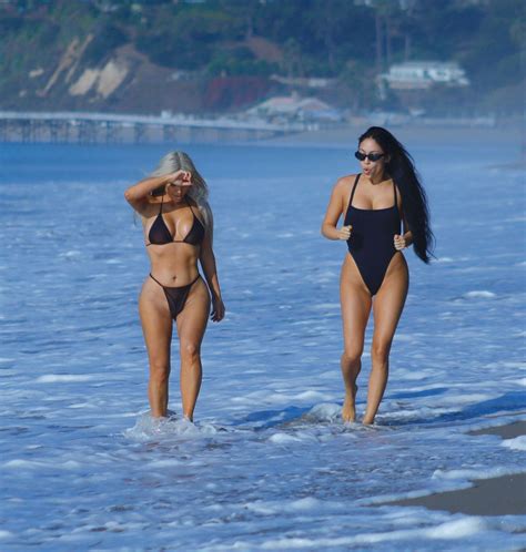 Kim Kardashian Bikini Candids At The Beach In Malibu 09