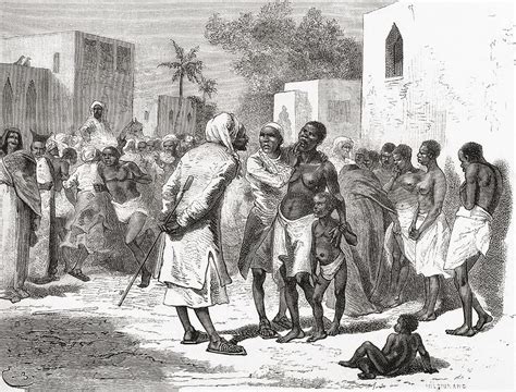 the slave market in zanzibar tanzania drawing by vintage design pics