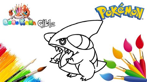 pokemon coloring pages gible evolution colouring book fun  kids