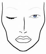 Makeup Face Template Blank Charts Chart Templates Make Outline Mac Printable Artist Clipart Sketch Baby Eye Drawing Glow Croqui Maquiagem sketch template