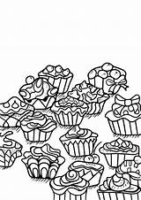Cupcakes Adulti Geeksvgs Malbuch Erwachsene Coloriage Gateaux Papillon Adults Coloriages Nggallery Justcolor sketch template