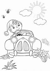 Noddy Coloring Cartoons Oui Coloriage Pages Voiture Kb sketch template