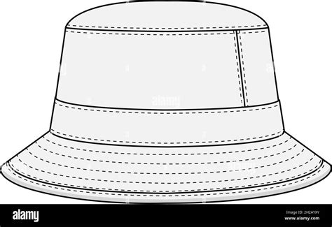 bucket hat template vector illustration stock vector image art alamy