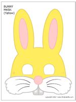 printable yellow bunny mask coniglietti animali attivita  bambini