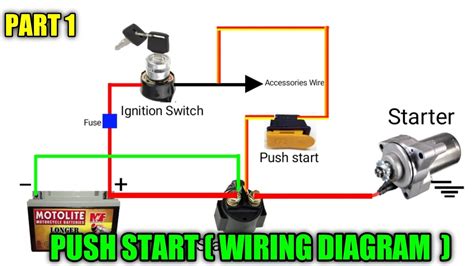 push start wiring diagram youtube