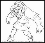 Hunchback Dame Notre Draw Drawing Quasimodo Disney Lessons Step Cartoons Characters Tutorial sketch template
