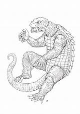 Gamera Deviantart Kaiju Drawings sketch template