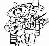Mariachi Musicians Coloring Drawing Coloringcrew Color Gif Music sketch template