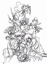 Hearts Kingdom Coloring Sora Pages Friends Visit Netart sketch template