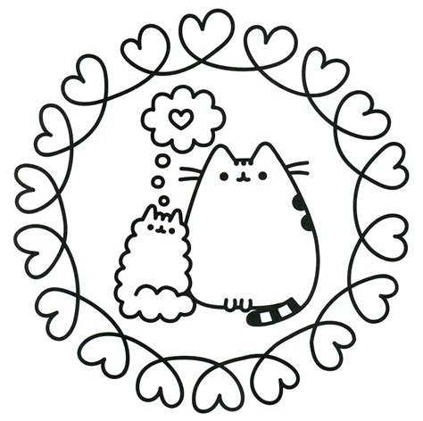 pusheen unicorn coloring pages  getdrawings