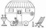 Coloring Pages Camper Retro Camping Sketchite Adult sketch template